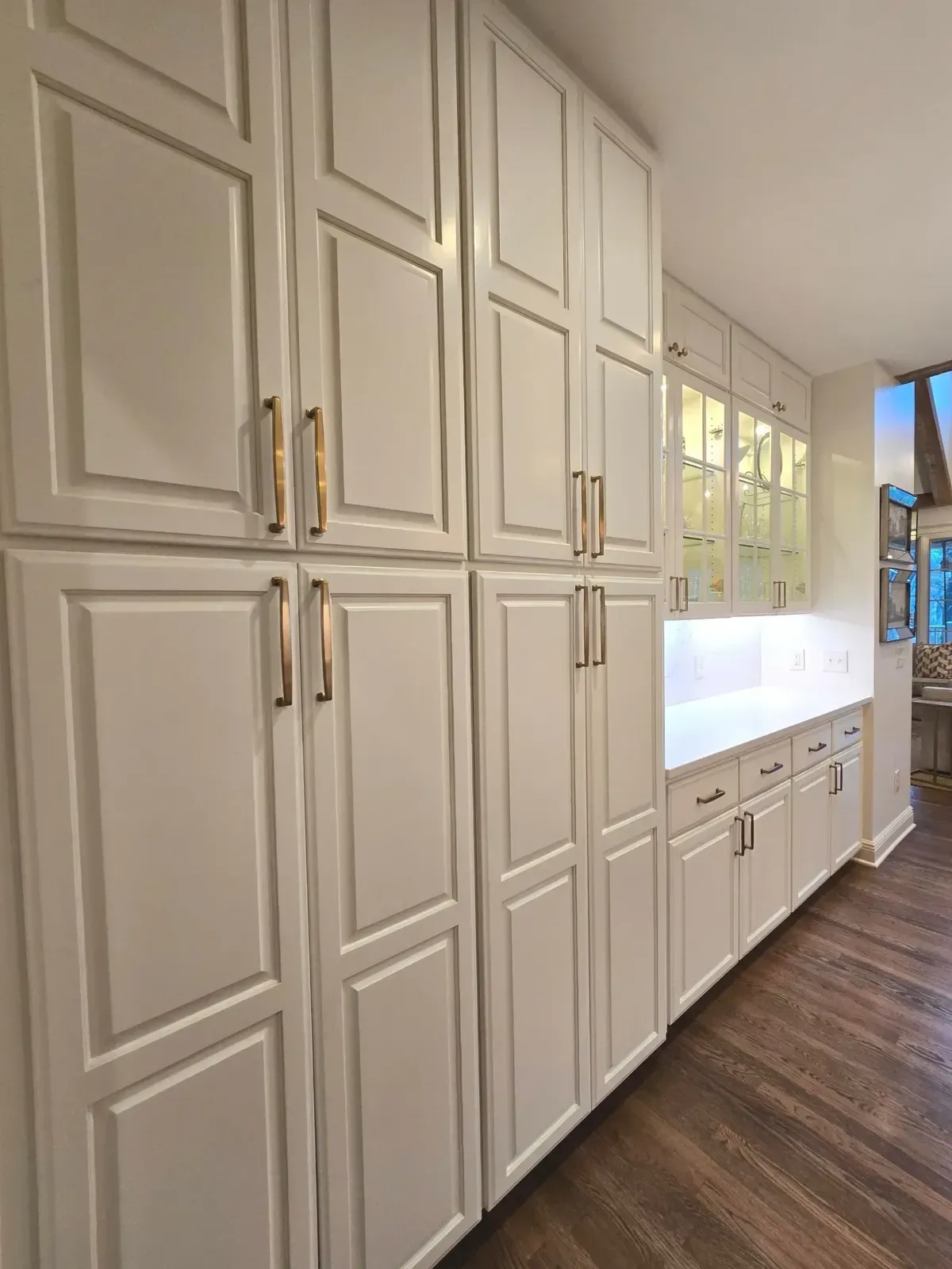 Floor-to-ceiling pantry cabinets